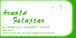 arnold fulajtar business card